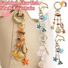 Bonito Requintado Mar Animal Chaveiro-Portátil Saco Diário Enforcamentos Ornamentos-Colorido Verão Praia Estrela Do Conc