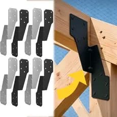 Suportes De Cabine De Tronco De Aço Carbono Resistentes-2/4/6 Pcs Conectores De Construção De Telhado Grossos À Prova De
