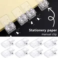 Clipes Acrílicos Transparentes Premium-Grampos De Mola Elástica De Estilo Duplo-Mini Clipe DIY De Longa Duração Para Org