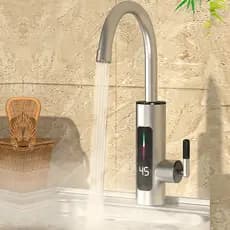 Torneira Elétrica Gourmet Para Cozinha E Banheiro Com Display De Temperatura Ajuste Giratório De 360 Graus ° Inox De Aço
