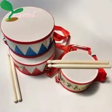 ESPOIR Tambor De Madeira Divertido Instrumento Musical De Percussão Portátil