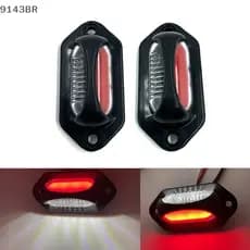 1Pc 12V 24V LED Luz Da Placa De Licença Chrome Identificação Motocicleta RV Caravana Caminhão Tru Reboque Iluminação BR
