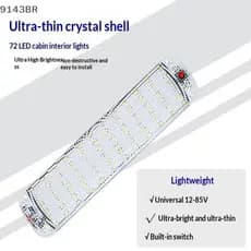 12V-80V Interior Do Carro Conduziu A Barra De Luz Tubo Branca Para Van Caminhão Tru RV Campista Barco Luzes Teto BR