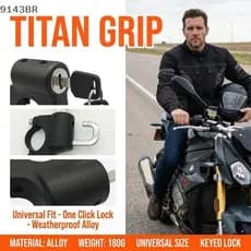 Capacete Antifurto Para Motocicleta , Suporte Guidão Com Chaves , Segurança Durável Scooters Off Road E Touring BR