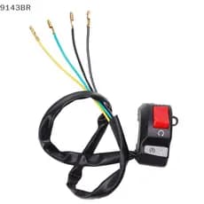 Interruptor Universal Para Motocicleta , 7/8 Polegadas , Guidão , Neblina , Buzina , Partida , Botão Liga/Desliga , 12V