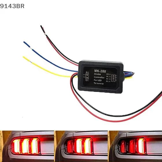 Chase Flash Module Boxes 3 Etapas Sequenciais Universais Para Luz De Sinalização De Mudança De Direção Do Carro BR
