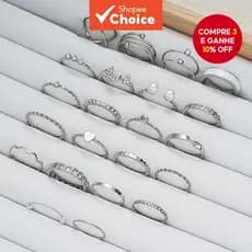 Conjunto De Anel De Coração Borboleta De 22 Peças Com Pérola Cruzada E Joias De Prata Cristal Para Mulheres