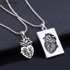 2 Pçs/set Moda Quebra-Cabeça Casal Anatômico Coração Nelace Pingente Presente Dos Namorados