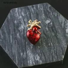 Broche De Órgão De Corpo Humano Esmalte Coração Pino Unissex Feminino Crachá Presente Médico Para Enfermeira Bapa Roupas