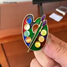 Broches De Paleta De Esmalte Da Moda Para Mulheres Roupas Casaco Jóias Acessórios Presentes