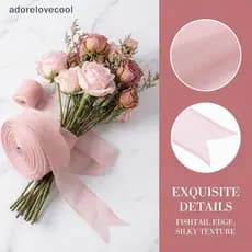 Rolo De Fita De Cetim De 40 Mm , De 30 Jardas Para Embrulho De Buquê , Tule Liso Arranjos De Flores E Pintura De Present