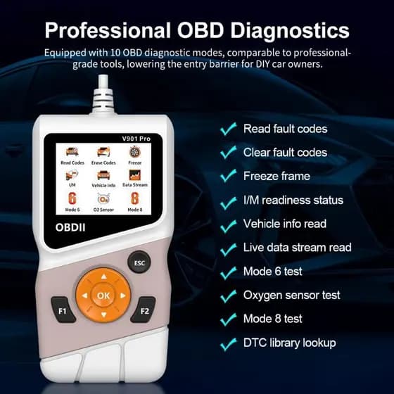 V901 Pro Atualizado OBD2 Ferramenta De Diagnóstico Do Carro Profissional OBD Leitor Falha Testador Bateria Para Aprendiz