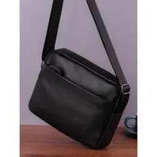 Bolsa mensageiro masculina 2025 novo estilo de negócios High-End sentir primeira camada bolsa de ombro grande capacidade