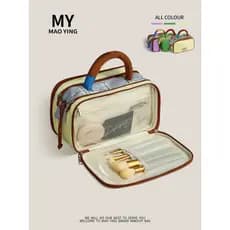 MAOYING Bolsa cosmética feminina de grande capacidade portátil para viagem, cuidados com a pele, bolsa de armazenamento