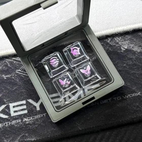 Valente destemido habilidades de contrato personalidade Keycap suplemento transparente única luz translúcida jato vento