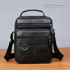 Bolsa de ombro masculina de couro genuíno Vertical negócios mensageiro saco Casual masculino ao ar livre novo estilo por