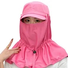 Chapéu de sol de cobertura facial feminino ao ar livre rosto cheio Anti-ultravioleta chapéu de sol balde feminino máscar