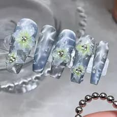 Trove Nail Art Rodada Ímã Contas Flor De Gelo Olho De Gato 10pcs Novo