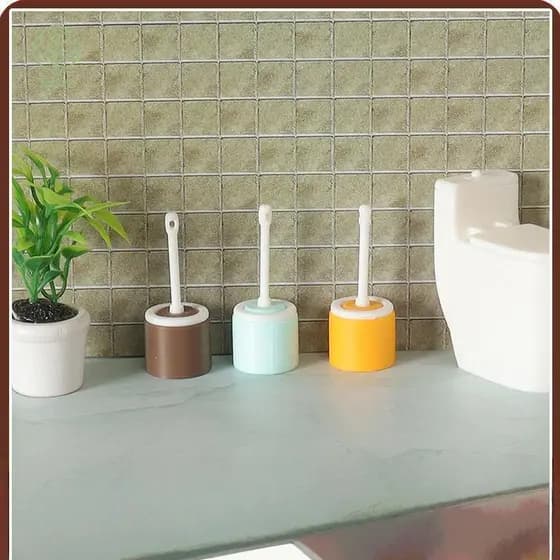 Trove Mini Escova De Vaso Sanitário Para Casa De Bonecas Modelo 3 Pcs Conjunto De Ferramentas De Limpeza De Simulação De