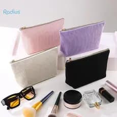 Radius Veludo Multiuso Saco Cosmético Portátil Bolsa De Armazenamento Grande Capacidade De Maquiagem Para Viagens Ou Cas