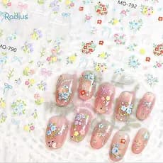 Radius 3D Nail Art Stiers Decalques DIY Para Meninas Acessórios De Design Colorido Fácil Decoração De Unhas Em Casa Novo