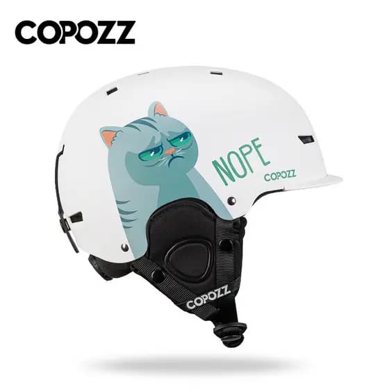 COPOZZ Capacete de esqui adulto masculino feminino quente único placa dupla esportes ao ar livre segurança Anti-colisão