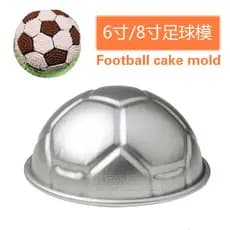 Criativo tamanho grande futebol bolo de aniversário molde semicírculo molde de cozimento molde de futebol com padrão 20c