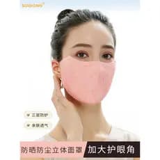 Su Qiong Máscara facial de renda de alta qualidade verão estilo fino protetor solar respirável feminino estilo moderno r