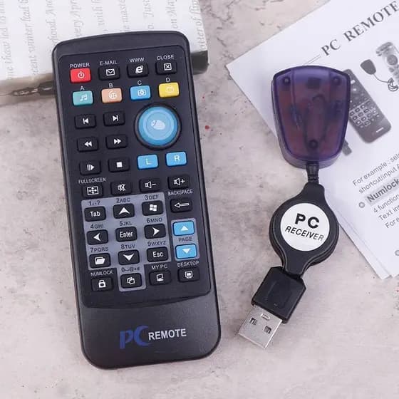 Controlador De Controle Remoto Sem Fio Para PC , Receptor USB , Ferramentas IR Laptop , PCputer Central , Windows 7 8 10