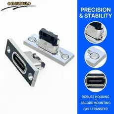 USB Type C 31 Soet Fêmea De 2 Pinos Com Montagem De Parafuso Para Eletrônica DIY Estável