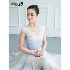 Novo pequeno jasmim renda ginásio terno feminino adulto terno de dança Ballet prática terno Bodysuit Base terno de trein