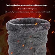 Lenço De Malha Inverno Quente Snood Cachecóis Sólido Thien Lã Pele Ne Mais Unisex Masculino Anel Feminino Pulôver Cachec