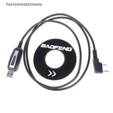 1 Conjunto De Cabo De Programação USB 2Pin Com CD De Software Para Rádios Baofeng UV-5R BF-888S