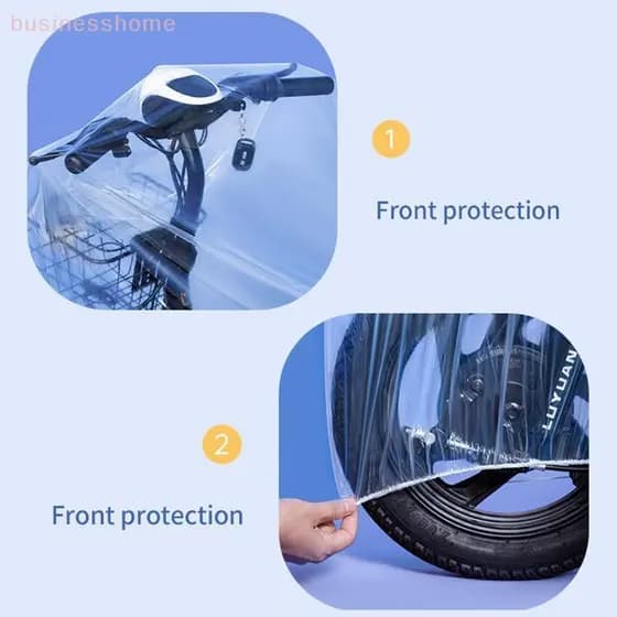 < busines > Capa De Moto Transparente Tecido Pesado Para Todos Os Climas Protetor À Prova De Poeira D'água Estacionament