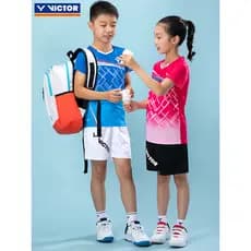 Genuíno VICTOR Victory Badminton Jersey Série Juvenil Malha Crianças Shorts Curtos Confortáveis 22201