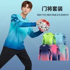 Uniforme de goleiro terno de manga comprida adulto crianças esponja proteção conjunto completo treinamento uniforme de p