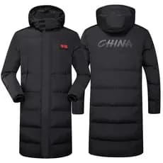 Uniforme de algodão da equipe chinesa futebol esportes de inverno casaco de algodão Badminton engrossado estendido à pro