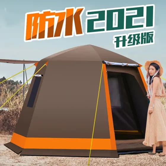 Tenda ao ar livre 3-4 pessoas 5-8 pessoas totalmente automática família à prova de tempestade campo acampamento dupla ha