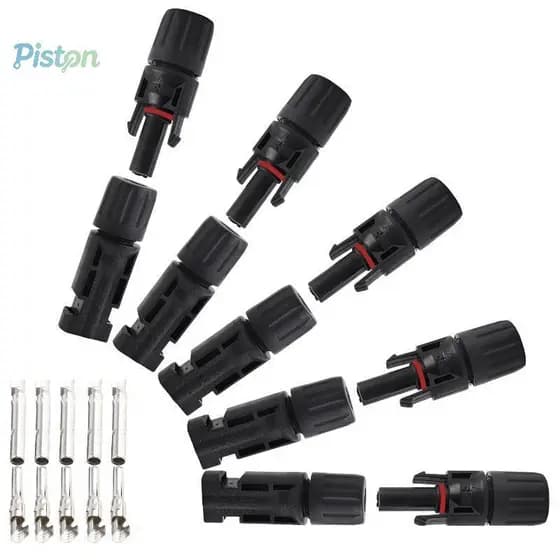 Pistão 5 Pares/10 Conectores Fotovoltaicos IP67 Conector De Painel Solar À Prova D'água Macho E Fêmea 1000V 1500V Para U