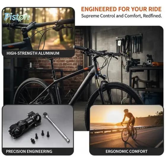 Pistão 28.6mm 31.8mm Haste De Bicicleta Liga De Alumínio Ângulo Ajustável Para Tubo De Garfo Dianteiro De 28.6mm , Alça 