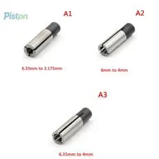 Pistão 6.35mm A 3.175mm 1/8 " Adaptador De Ferramenta De Roteador De Broca De Gravação Para Pinça Novo