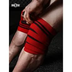 Joelheiras de agachamento Fitness joelheiras masculinas enrolamento joelho Leggings levantamento de peso treinamento de