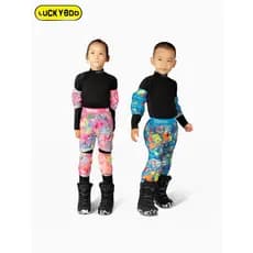 Luckyboo almofadas de quadril para esqui infantil, placa dupla única, equipamento de proteção para esqui, patinação, joe
