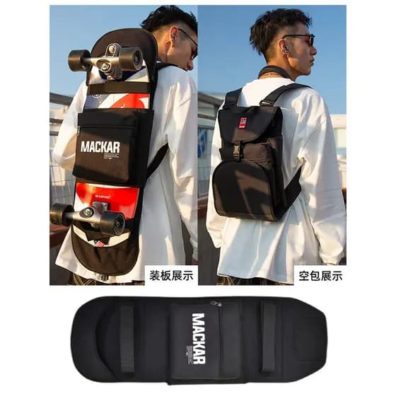 MACKAR Bolsa Universal para skate Longboard Land Prancha de surf Mochila para skate
