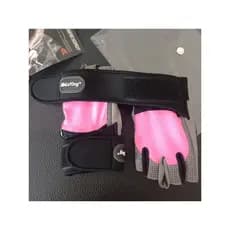 Luvas de Fitness feminino meio dedo esportes pulseiras Pull-Up luvas masculino equipamentos de ginástica treinamento Yog