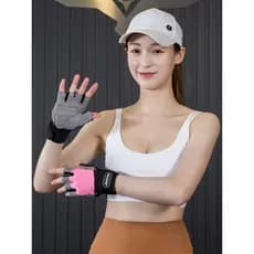 Luvas de Fitness feminino meio dedo esportes pulseiras Pull-Up luvas masculino equipamentos de ginástica treinamento Yog