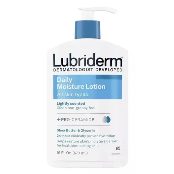Lubriderm Loção Hidratante Diária para Corpo e Mãos com Vitamina B5, Não Oleosa, 16 fl Oz, Embalagem pode variar LTNM