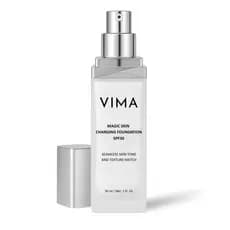 Base de Maquiagem Vima que Muda de Cor com Protetor Solar – Sem Fragrância – Livre de Parabenos e Vegana – Cobertura Lev