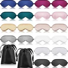 20 Peças de Máscara de Dormir de Seda com Faixa Elástica, Máscara de Dormir Macia, Cobertura para os Olhos, Venda de Cet