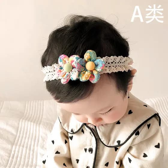 Bonito encontro bebê bandana Headwear verão flor dupla princesa menina porta do bebê bandana acessórios para o cabelo el